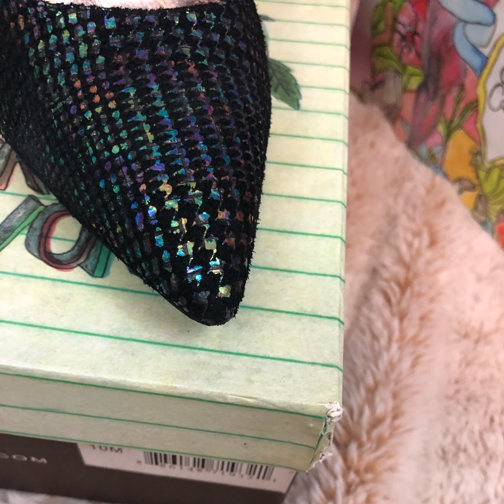 Jeffrey Campbell Iridescent Black Multi Ankle Strap Heels - Picture 7 of 8